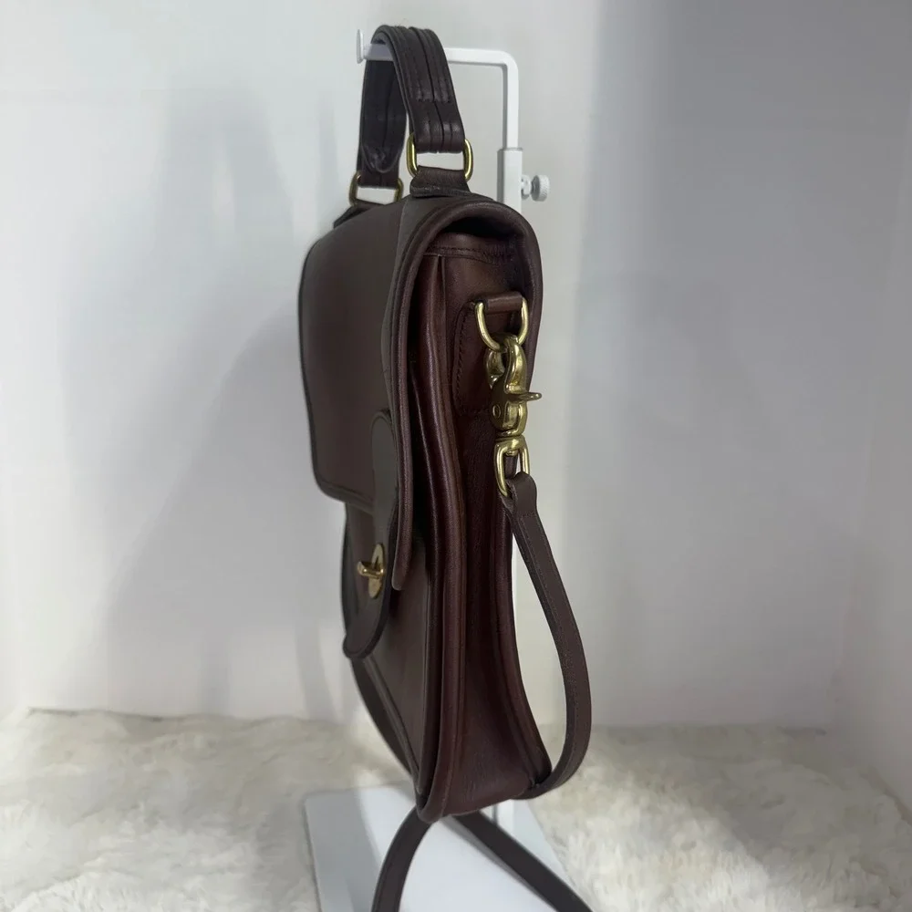 Vintage Coach Station Bag 5130 Brown Glove Tanned Leather USA Crossbody Purse